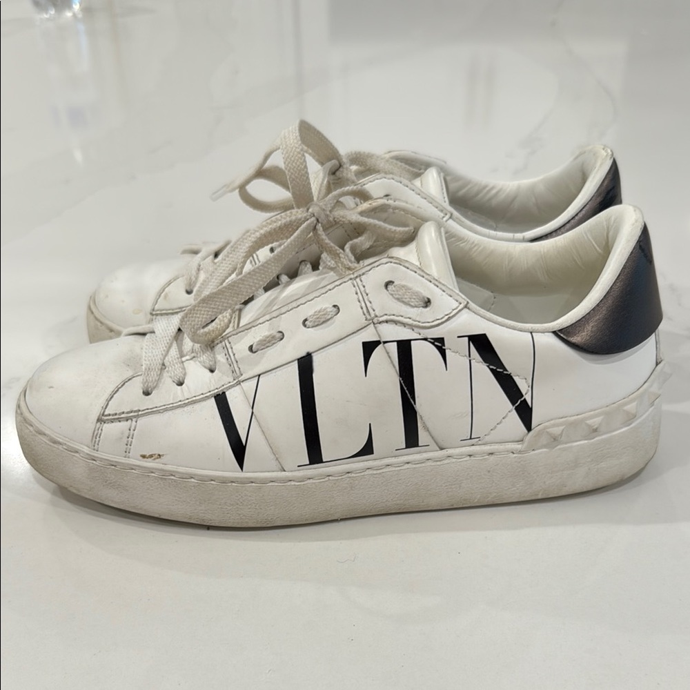 Valentino White and Black Sneakers